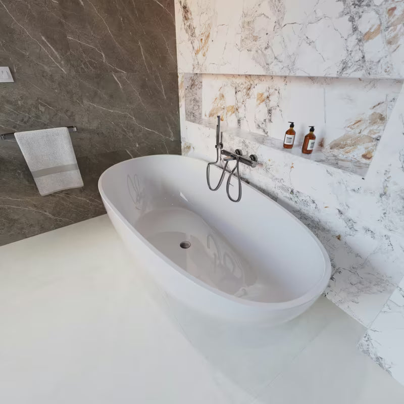 Termostatska zidna miješalica za kadu SAT Dark u mat izvedbi PVD gun metal bez tuš seta.