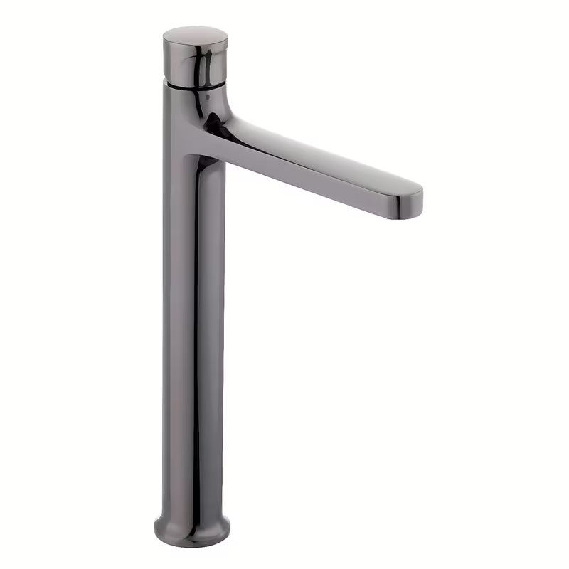 Visoka miješalica za Umivaonik SAT Dark u obradi PVD Gun Metal s ručicom bez odvoda.