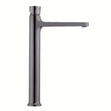 Visoka miješalica za Umivaonik SAT Dark u obradi PVD Gun Metal s ručicom bez odvoda.