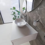 Visoka miješalica za Umivaonik SAT Dark u obradi PVD Gun Metal s ručicom bez odvoda.