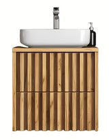 Viseća ormarić ispod umivaonika SAT Delano s pokrovnom pločom u mat dekoru hrasta 60x46 cm