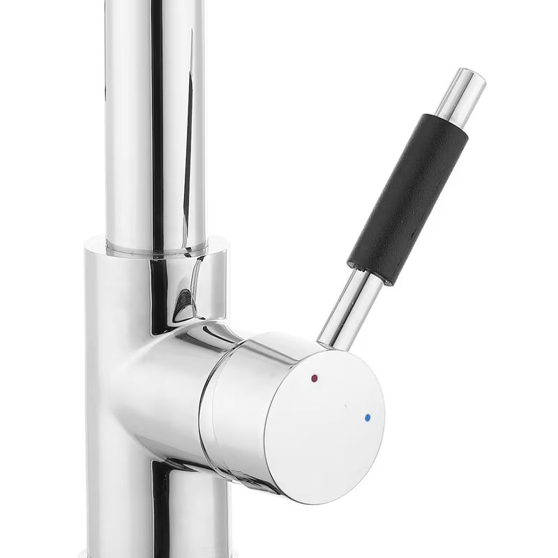 Kromirana miješalica za sudoper SAT Chrome s tušem, zakretnim izljevom i upravljanjem ručicom