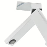 Jednoručna Baterija stojeća miješalica za umivaonik SAT Elements u izvedbi bijela i krom, bez odvoda.