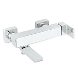 Zidna jednoručna baterija miješalica za kadu SAT Elements u izvedbi bijela i krom bez tuš seta.