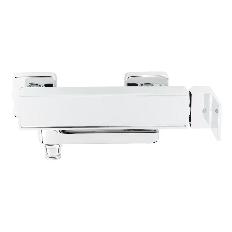 Zidna jednoručna baterija miješalica za kadu SAT Elements u izvedbi bijela i krom bez tuš seta.