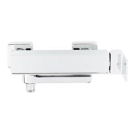 Zidna jednoručna baterija miješalica za kadu SAT Elements u izvedbi bijela i krom bez tuš seta.