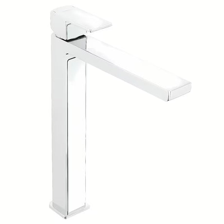 Visoka stojeća miješalica za umivaonik SAT Elements u izvedbi bijela/krom bez odvoda.