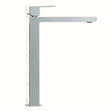 Visoka stojeća miješalica za umivaonik SAT Elements u izvedbi bijela/krom bez odvoda.