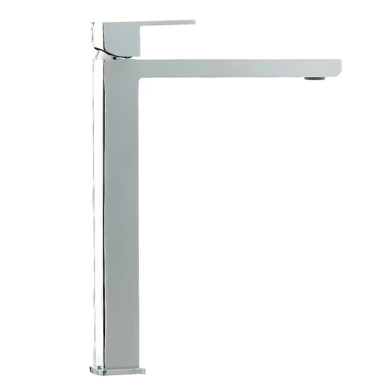Visoka stojeća miješalica za umivaonik SAT Elements u izvedbi bijela/krom bez odvoda.