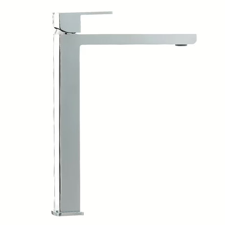 Visoka stojeća miješalica za umivaonik SAT Elements u izvedbi bijela/krom bez odvoda.