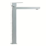 Visoka miješalica za Umivaonik SAT Elements u dekoru bijelog mramora, stojeća jednoručna baterija bez odvoda.