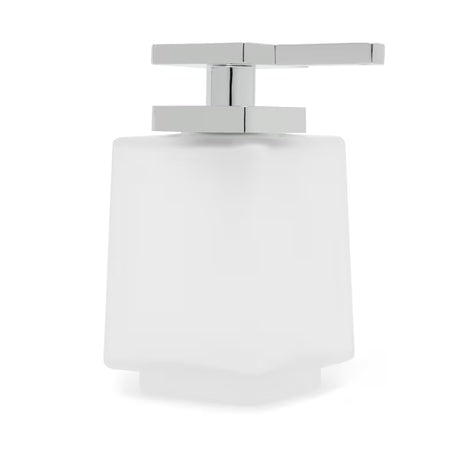 Zidni dozator sapuna SAT Evolution S u krom izvedbi sa satiniranim staklom.