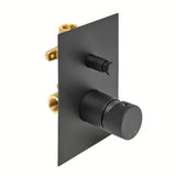 Podžbukna tuš i miješalica za kadu SAT Evolution u mat crnoj boji s ručicom