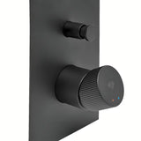 Podžbukna tuš i miješalica za kadu SAT Evolution u mat crnoj boji s ručicom