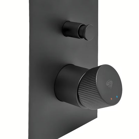 Podžbukna tuš i miješalica za kadu SAT Evolution u mat crnoj boji s ručicom