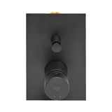 Podžbukna tuš i miješalica za kadu SAT Evolution u mat crnoj boji s ručicom