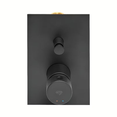 Podžbukna tuš i miješalica za kadu SAT Evolution u mat crnoj boji s ručicom