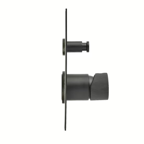 Podžbukna tuš i miješalica za kadu SAT Evolution u mat crnoj boji s ručicom