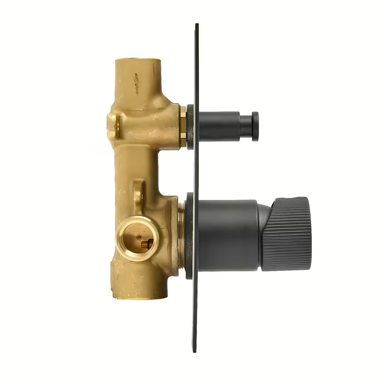 Podžbukna tuš i miješalica za kadu SAT Evolution u mat crnoj boji s ručicom