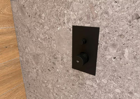 Podžbukna tuš i miješalica za kadu SAT Evolution u mat crnoj boji s ručicom