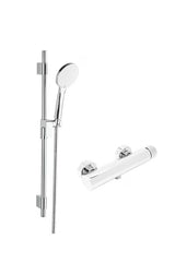 Kromirana zidna jednoručna baterija miješalica za tuš SAT Evolution s tuš setom