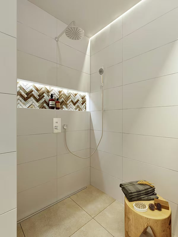 Podžbukna tuš i miješalica za kadu SAT Evolution u krom izvedbi s ručicom