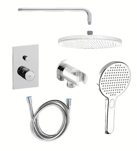 Podžbukni tuš sustav SAT Evolution u krom izvedbi s dvije funkcije tuširanja