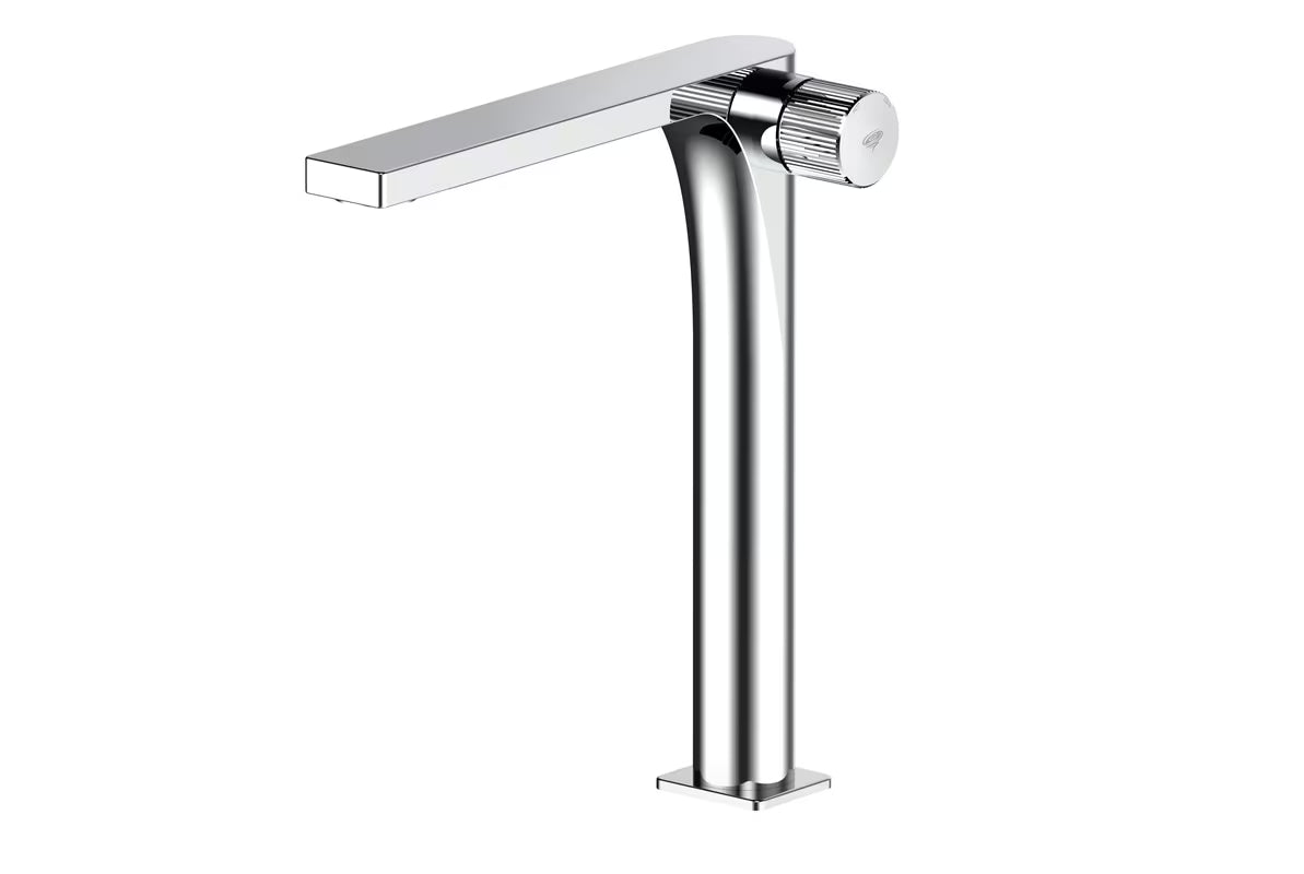 Visoka jednoručna baterija miješalica za umivaonik SAT Evolution u krom izvedbi pro umivaonik na ploču.