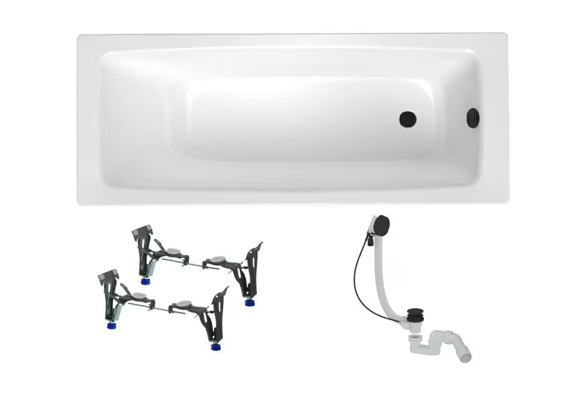 Pravokutna kada SAT Feel 150x70 cm od emajliranog čelika pro za lijevu i desnu orijentaciju