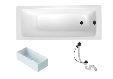 Pravokutna kada SAT Feel 170 x 70 cm od emajliranog čelika pro lijevu i desnu orijentaciju