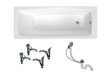 Pravokutna kada SAT Feel 170x75 cm od emajliranog čelika s lijevom i desnom orijentacijom