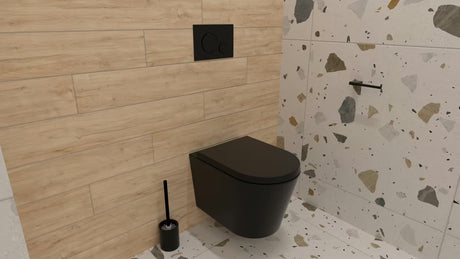 Samostojeći  keramička ČETKA za Wc SAT Feel u mat crnoj boji