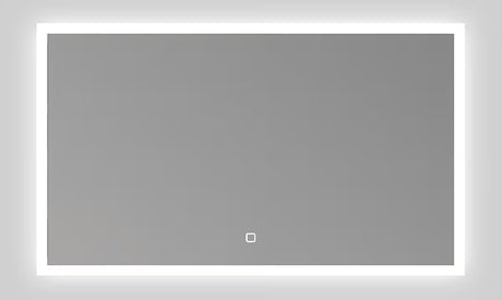 Bijelo pravokutno LED ogledalo SAT Feel 60x100 cm sa senzorom i odabirom triju boja svjetla.