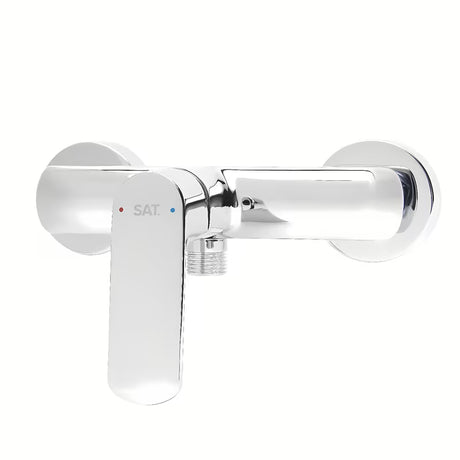 Zidna jednoručna baterija miješalica za tuš SAT Feel u kromiranoj izvedbi bez tuš seta.