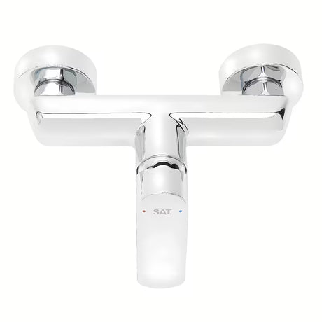 Zidna jednoručna baterija miješalica za tuš SAT Feel u kromiranoj izvedbi bez tuš seta.