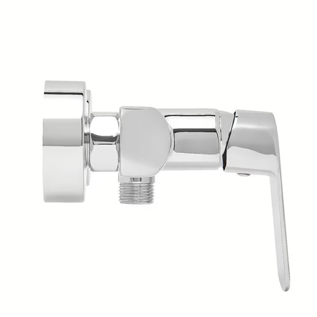 Zidna jednoručna baterija miješalica za tuš SAT Feel u kromiranoj izvedbi bez tuš seta.