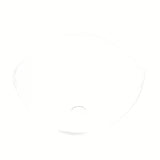 Keramički umivaonik na ploču SAT Feel 38x38 cm u sjajnoj bijeloj boji s valovitim rubom.