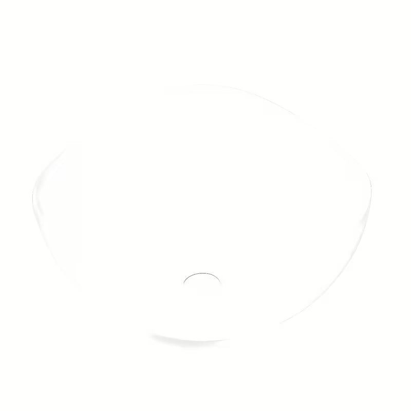 Keramički umivaonik na ploču SAT Feel 38x38 cm u sjajnoj bijeloj boji s valovitim rubom.