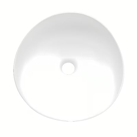 Keramički umivaonik na ploču SAT Feel 38x38 cm u sjajnoj bijeloj boji s valovitim rubom.