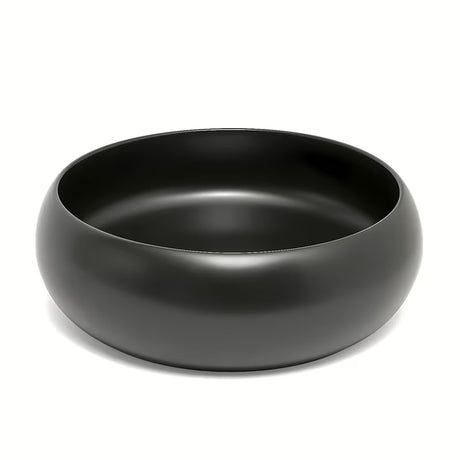 Okrugli keramički umivaonik na ploču SAT Feel u mat crnoj boji, promjer 36 cm