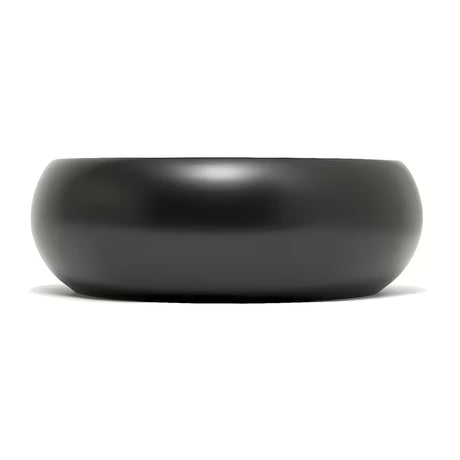 Okrugli keramički umivaonik na ploču SAT Feel u mat crnoj boji, promjer 36 cm