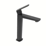 Visoka miješalica za Umivaonik SAT Feel u mat crnoj izvedbi bez odvoda.