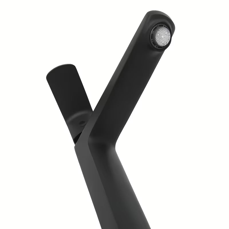 Visoka miješalica za Umivaonik SAT Feel u mat crnoj izvedbi bez odvoda.