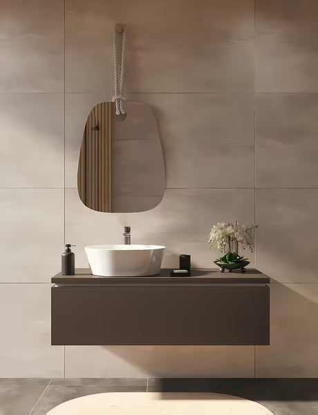 Visoka miješalica za Umivaonik SAT Feel u mat crnoj izvedbi bez odvoda.