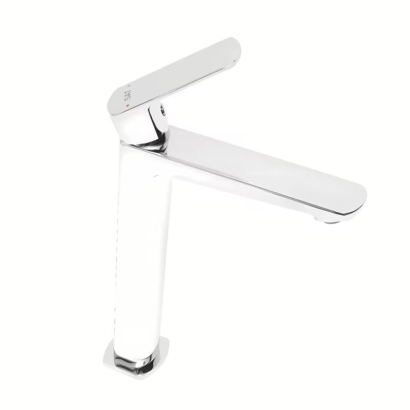 Visoka miješalica za Umivaonik SAT Feel u sjajnom kromu bez odvoda.