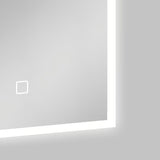 Bijelo pravokutno ogledalo SAT Feel 60x80 cm s LED osvjetljenjem i senzorskim upravljanjem