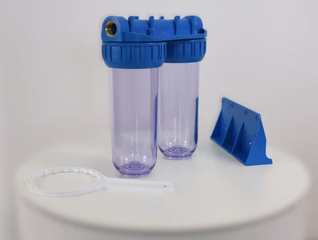 Prozirni filter SAT veličine 10" s mesinganim priključcima 3/4" pro hladnu vodu