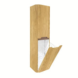 Visoka viseća kupaonski ormarić SAT Fusion 40x149x33 cm u dekoru medenog hrasta sa staklenim policama