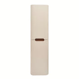 Visoka viseća kupaonski ormarić SAT Fusion u mat pješčano bež boji sa zaobljenim kutovima