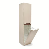 Visoka viseća kupaonski ormarić SAT Fusion u mat pješčano-bež boji sa zaobljenim rubovima